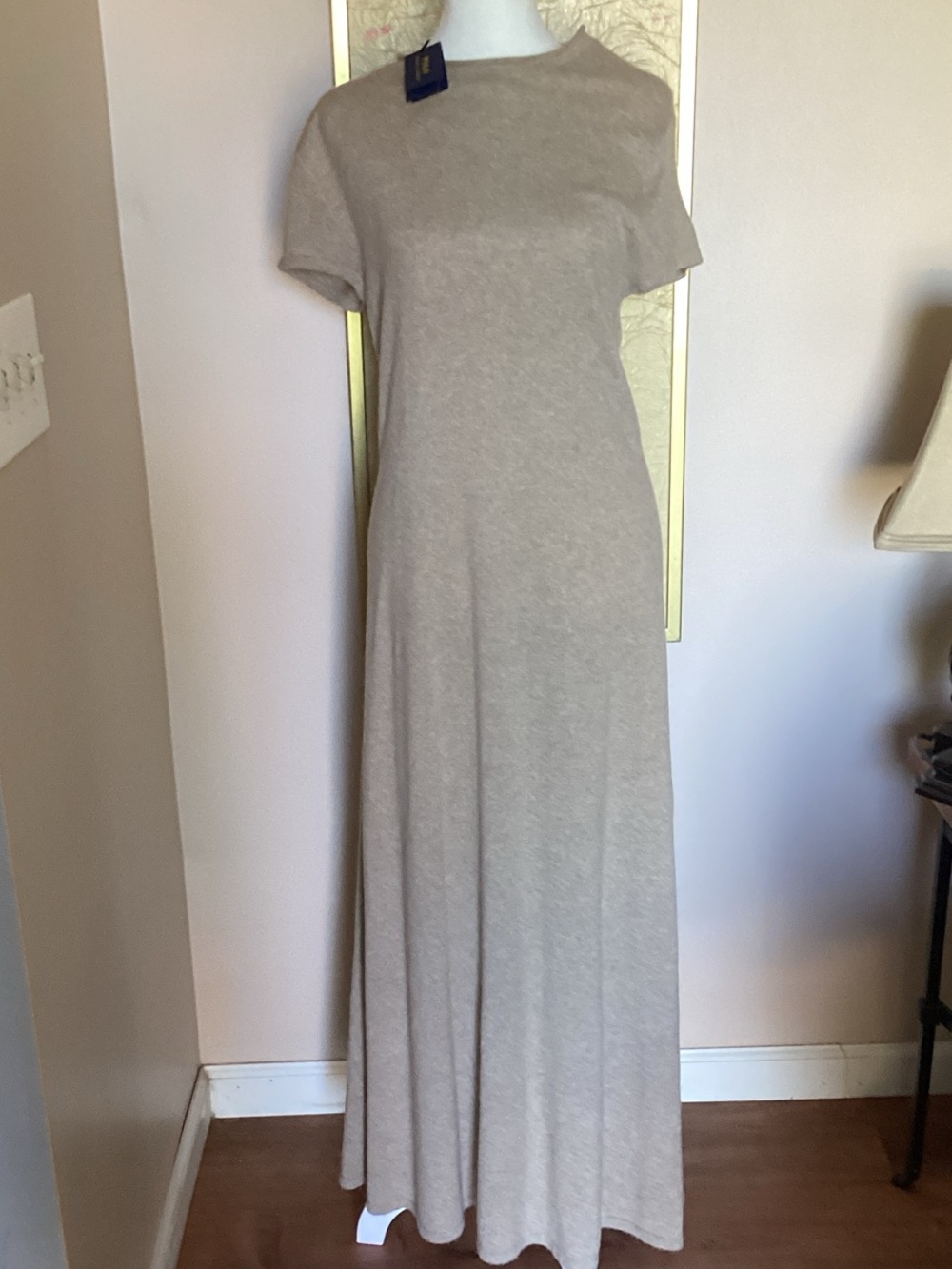 Polo by Ralph Lauren Beige Short Sleeve Maxi Dress